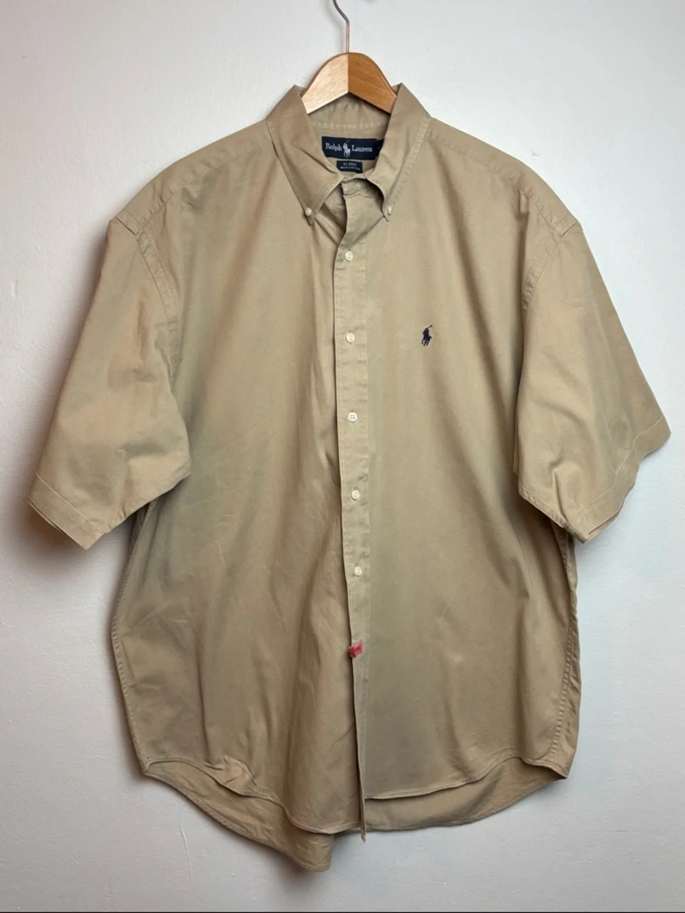 VTG 90s Polo Ralph Lauren‎ Men’s Blaire Shirt Tan Short Sleeve Button Down